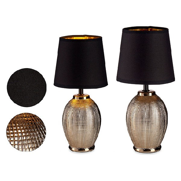 Lampe de bureau Noir/Argenté Avec relief (18 x 37,5 x 18 cm)