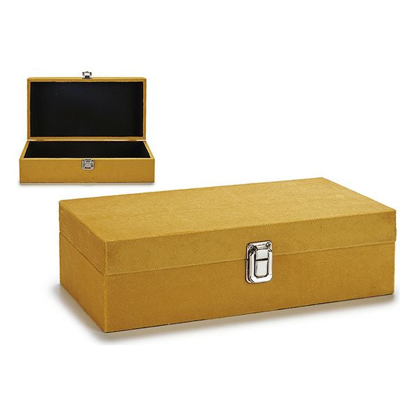 Boîte de rangement Velours Ocre (15 x 8,5 x 29 cm)