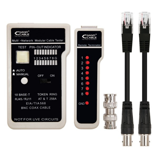 Testeur RJ11/RJ12/RJ45, coaxial NANOCABLE 10.31.0303