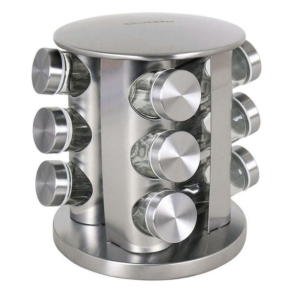 Étagère d'épices en acier inoxydable Quttin (12 pcs) (19 x 19 x 22 cm)