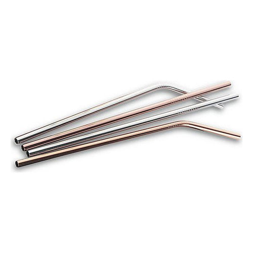 Pailles réutilisables Quttin Acier inoxydable (4 Uds)