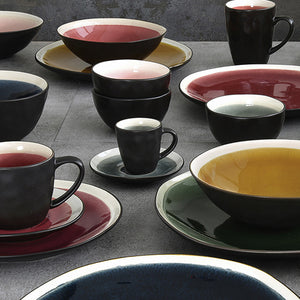 Tasse avec sous-tasse Grès (8 X 6 x 6 cm)