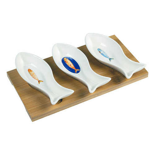 Assiette Bord De Mer Porcelaine (24 X 13 x 4 cm)