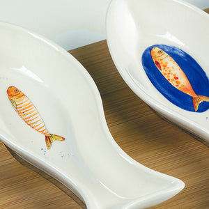 Assiette Bord De Mer Porcelaine (24 X 13 x 4 cm)