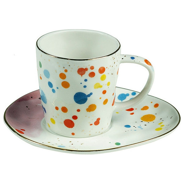 Tasse avec sous-tasse Colors (4 pcs)