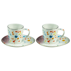 Tasse avec sous-tasse Colors (4 pcs)