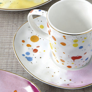 Tasse avec sous-tasse Colors (4 pcs)