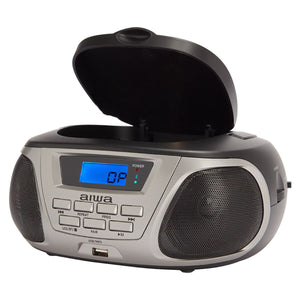 Radio CD Aiwa BBTU300BK    5W Argenté Noir