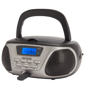 Radio CD Aiwa BBTU300BK    5W Argenté Noir