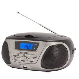 Radio CD Aiwa BBTU300BK    5W Argenté Noir