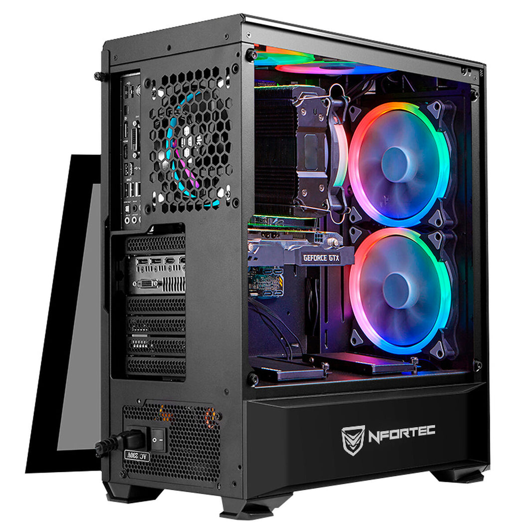 Boîtier Demi Tour Micro ATX / ATX/ ITX Nfortec Antares RGB