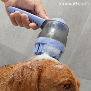 Brosse de bain pour animaux de compagnie avec réservoir Bubblet InnovaGoods