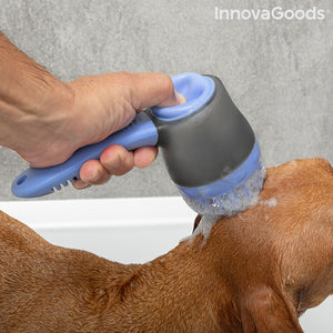 Brosse de bain pour animaux de compagnie avec réservoir Bubblet InnovaGoods