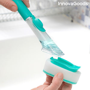 Brosse à récurer avec manche et distributeur de savon Cleasy InnovaGoods