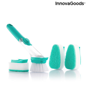 Brosse à récurer avec manche et distributeur de savon Cleasy InnovaGoods