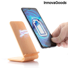 Charger l&#39;image dans la galerie, Chargeur sans Fil Effet Bois avec Support Qistan InnovaGoods