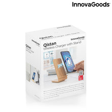 Charger l&#39;image dans la galerie, Chargeur sans Fil Effet Bois avec Support Qistan InnovaGoods