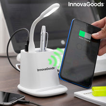 Charger l&#39;image dans la galerie, Chargeur Sans Fil avec Support- Organisateur et Lampe LED USB 5 en 1 DesKing InnovaGoods