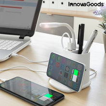 Charger l&#39;image dans la galerie, Chargeur Sans Fil avec Support- Organisateur et Lampe LED USB 5 en 1 DesKing InnovaGoods