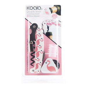 Set d'Accessoires pour Vin Koala Flamingo Plastique