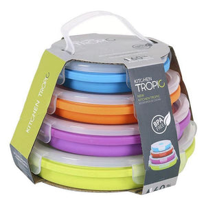 Ensemble de 4 Boîtes à Lunch Kitchen Tropic Ronde (4 Uds)