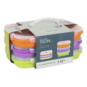 Ensemble de 3 Boîtes à Lunch Kitchen Tropic (3 uds)