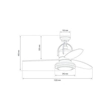 Charger l&#39;image dans la galerie, Ventilateur de Plafond avec Lumière Ledkia Big Industrial 18W A+ 18 W 1260 Lm (Réglable)