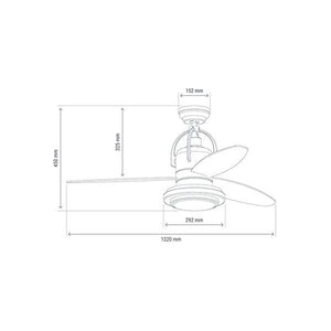 Ventilateur de Plafond avec Lumière Ledkia Big Industrial 18W A+ 18 W 1260 Lm (Réglable)