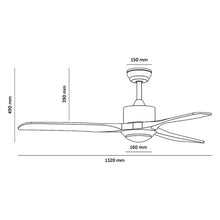 Charger l&#39;image dans la galerie, Ventilateur de Plafond avec Lumière Ledkia Forest 70W 15W A++ 1500 Lm