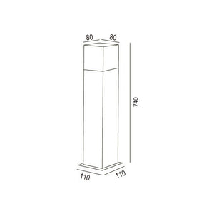 Balise LED Ledkia Augusta Aluminium PMMA 40W