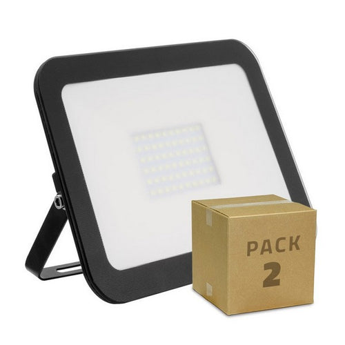 Projecteur Ledkia Noir A+ 50 W 5000 Lm (Blanc froid 6500K) (2 uds)
