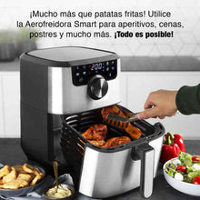 Charger l&#39;image dans la galerie, Friteuse sans Huile Princess 182037 Aerofreidora Smart 1500 W Argenté 4,5 L Noir