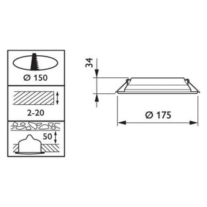 Downlight Philips Ledinaire DN065B A+ 11 W 1000 Lm (Blanc neutre 4000K)