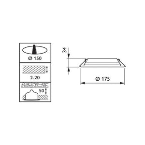 Downlight Philips Ledinaire DN065B A+ 11 W 1000 Lm (Blanc neutre 4000K)