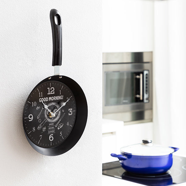 Horloge Murale Poêle Bistro