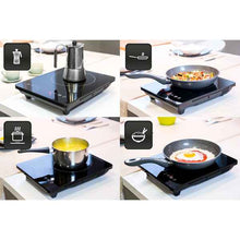 Charger l&#39;image dans la galerie, Plaque à Induction Cecotec Full Crystal Noir 2000W (Refurbished B)