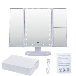 Miroir Grossissant avec LED (1x/2x/3x) Blanc (Refurbished A+)