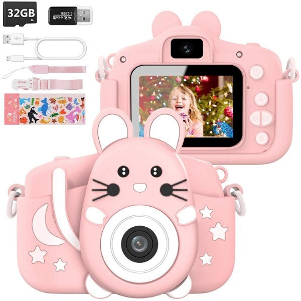 Appareil Photo Numérique Enfant Rose Hangrui 32GB (Refurbished D)