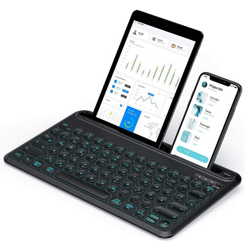 Clavier Bluetooth avec Support pour Appareil Mobile QWERTZ (Reconditionné A+)