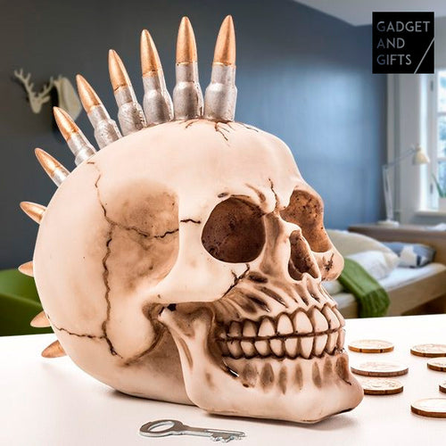 Tirelire Tête de mort punk