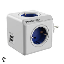 Charger l&#39;image dans la galerie, Bloc Cube Prises Power Cube Allocacoc USB Blanc