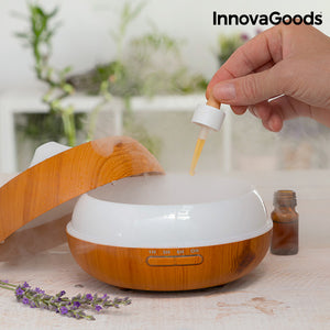 Humidificateur Diffuseur d'Arômes LED Wooden-Effect InnovaGoods