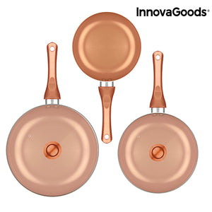 Ensemble de Poêles Copper-Effect InnovaGoods (5 Pièces)