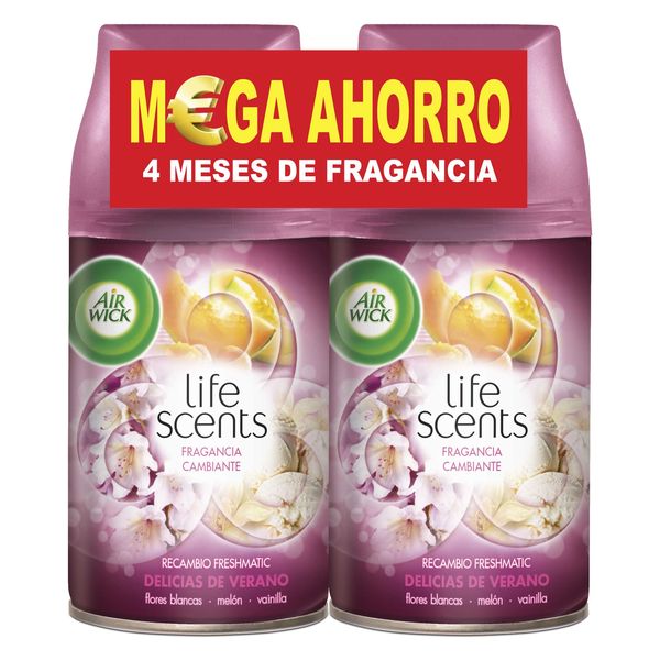 Recharge pour désodorisant Air Wick FreshMatic Duplo Life Scents Délices d'Été 2 x 250 ml