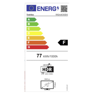 TV intelligente Toshiba 55QA4C63DG 55" 4K Ultra HD QLED Wi-Fi LED LCD