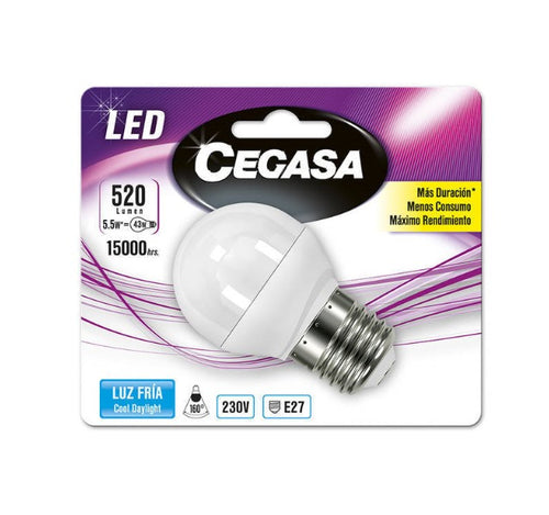 Ampoule LED Sphérique Cegasa E27 5,5 W A+