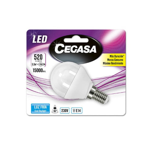 Ampoule LED Sphérique Cegasa E14 5,5 W A+