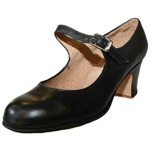 Chaussures de Flamenco pour Femmes Menkes Cuir Noirs (Refurbished A+)